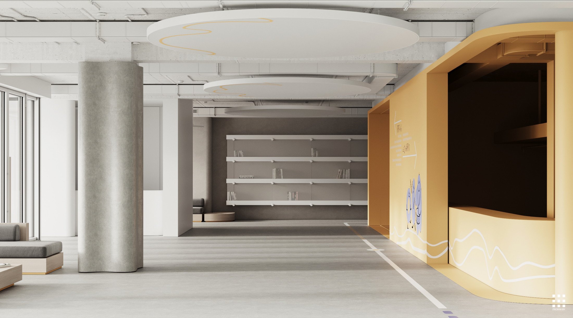 Дизайн пространства Center of childrens creativity от «ZROBIM architects»